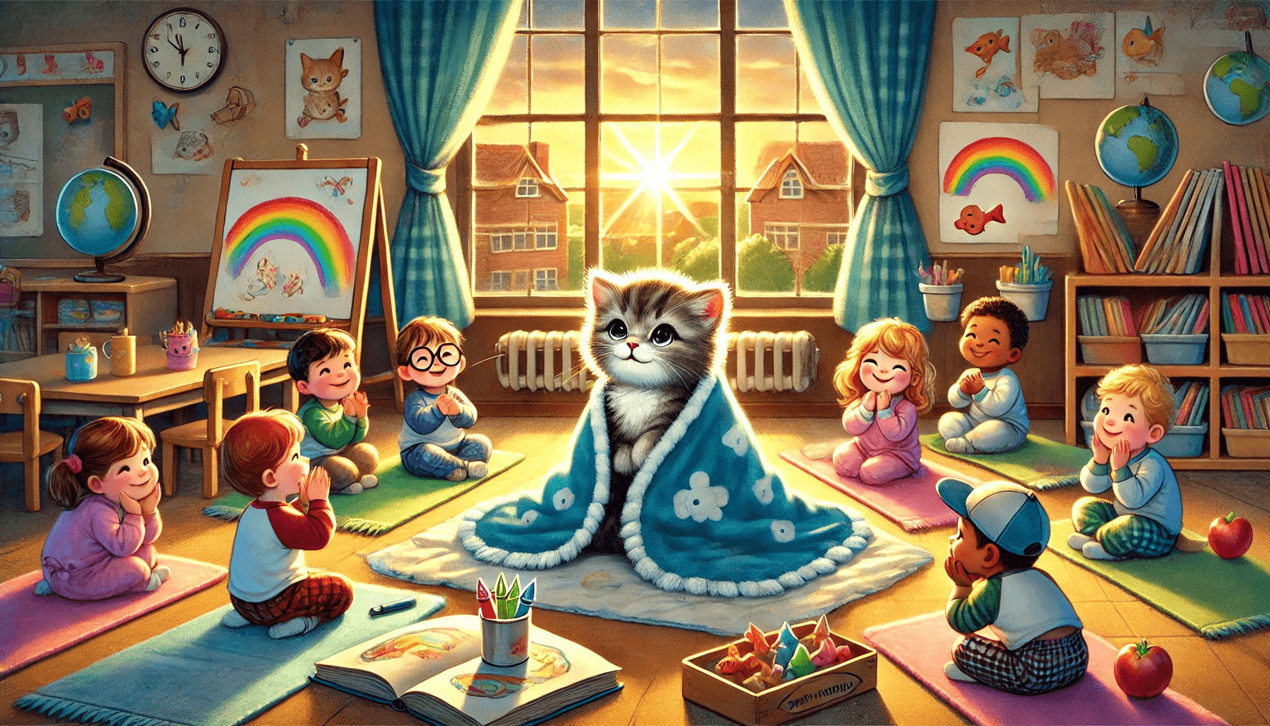 The Cat Who Wanted to Go to Kindergarten - A magical bedtime story for children